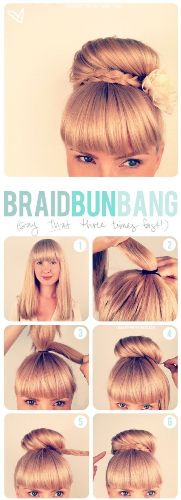 braided bun hairstyles - The Lower Braid