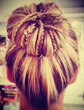 braided bun hairstyles - The Mix And Match