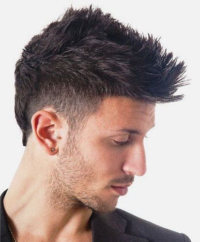 Short Mohawk with Slanting Front Spikes