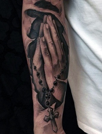 THANKS GIVING PRAYING HANDS TATTOO