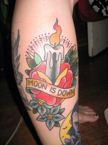 Colorful Candle Light Tattoos