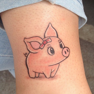 Female Pig in Tattoo