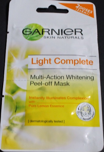 Garnier facial mask lightening whitening peel off mask 3