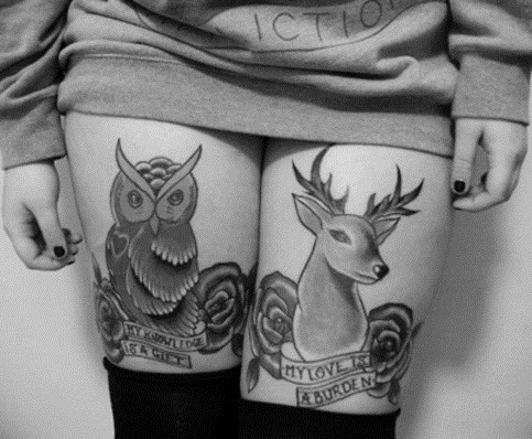 Thigh tattoos 9