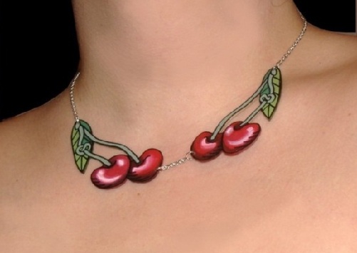 Cherry Necklace Tattoo