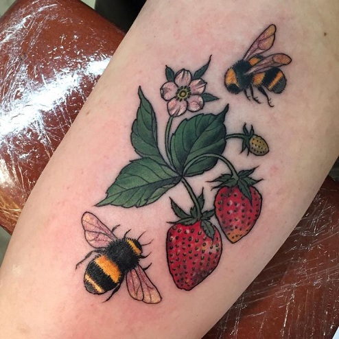 Double Strawberry Tattoo