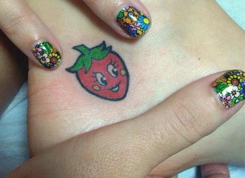 Katy Perry Strawberry Tattoo