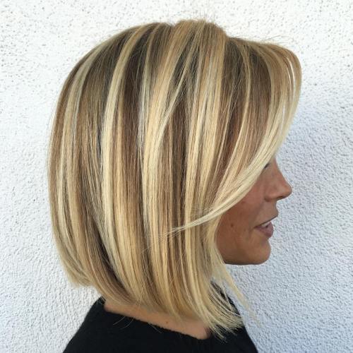 One Length Bob with Long Bangs