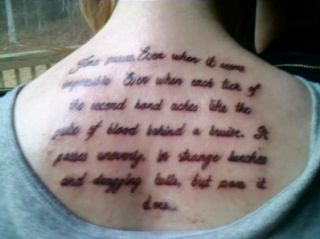 Twilight message tattoo