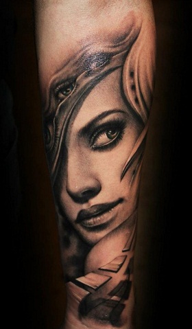 Girl Portrait Tattoo