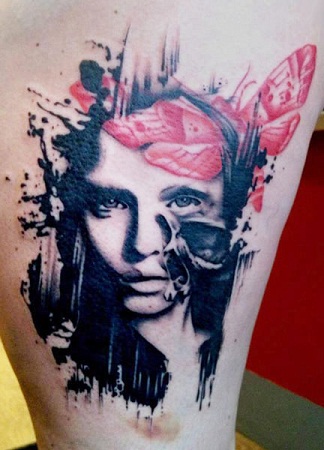 Abstract Portrait Tattoo