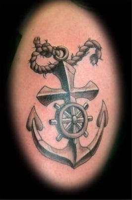 tribal anchor tattoo