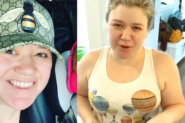 Singer Kelly Clarkson without Makeup