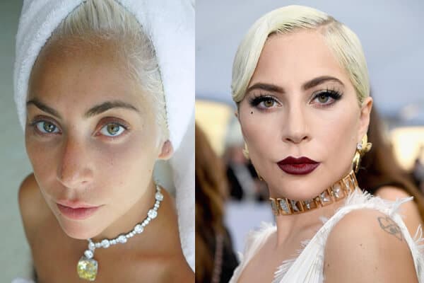 Singer Lady Gaga without Makeup