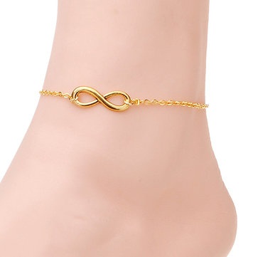 Gold infinity anklet