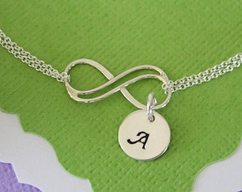 Monogrammed infinity anklet