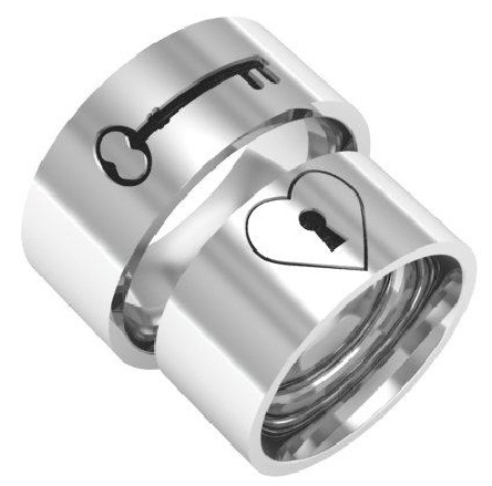 key-and-lock-silver-ring