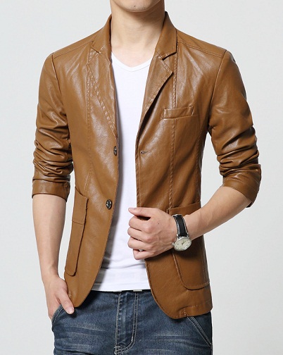 Soft Leather Lhakhi Coat Blazer