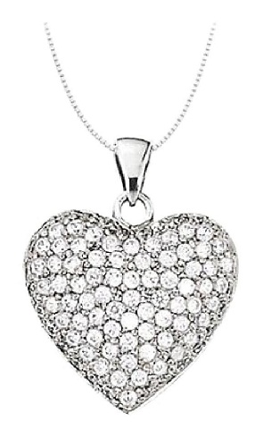 Diamond Birthstone Heart Pendant Necklace