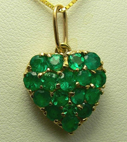 Emerald Birthstone pendant