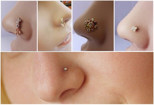 gold nose pins