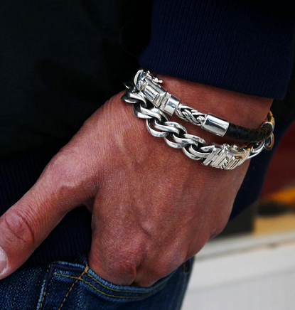 silver bracelets for men