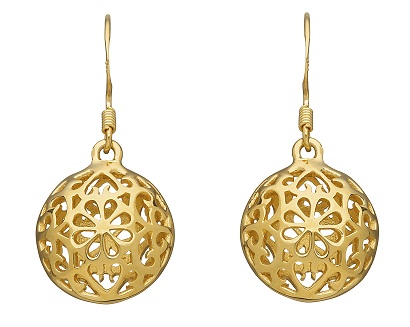 Globe drop earring