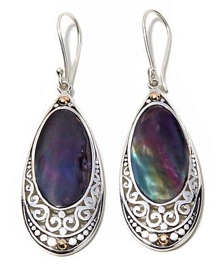 Multi stoned drop earrings