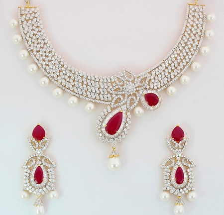 heavy-american-diamond-necklace-in-ruby-and-pearls