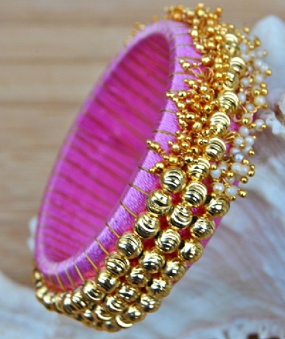 Silk Thread Bangles with Ghunghroo