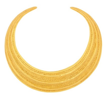 Round gold plated necklace