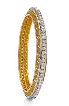 Single Line Diamond Bangle Design