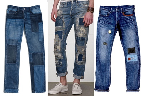 Patch Work Denim Jean for Men