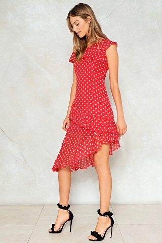 Red Polka Dress - polka dot dress