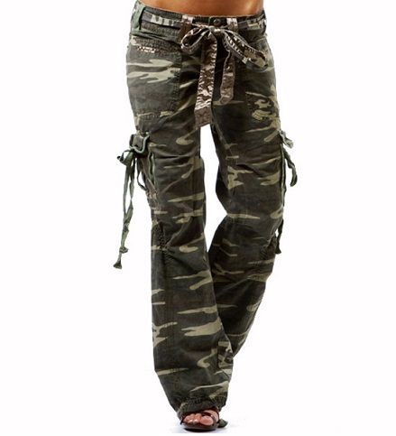 Military Design Inspired Women Cargo Jean