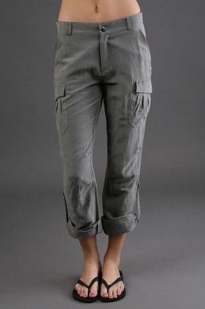 Linen Women Cargo Pant