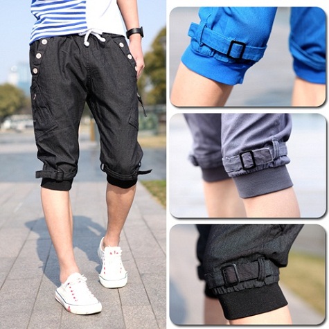 Knee Length Men Baggy Cargo Jean