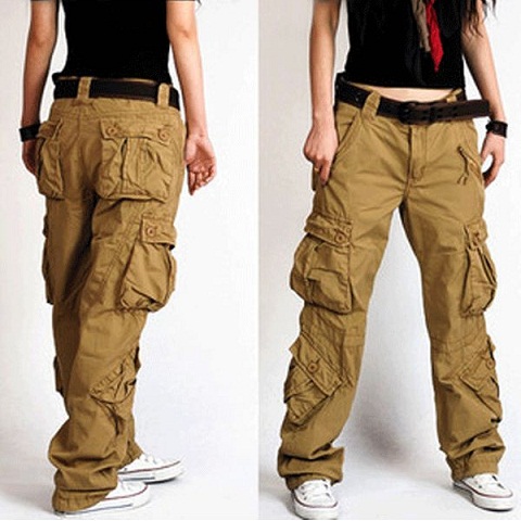 Low Waist Women Cargo Jean