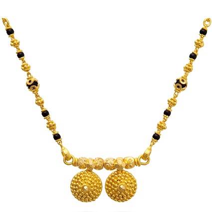 Hollow cups mangalsutra