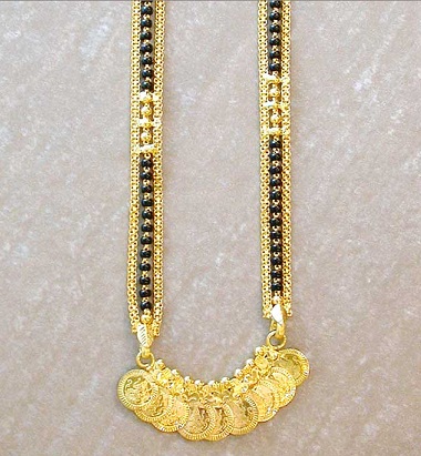 Temple coin mangalsutra