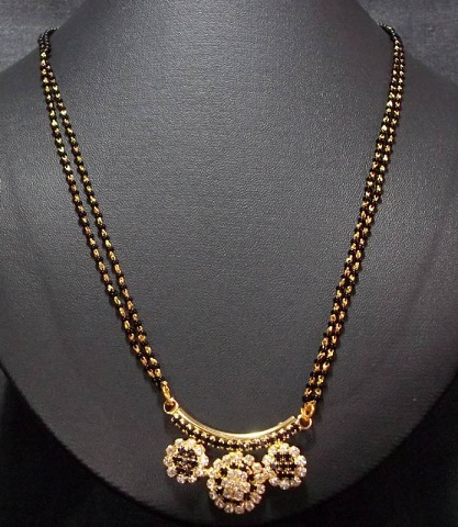 Black stone mangalsutra