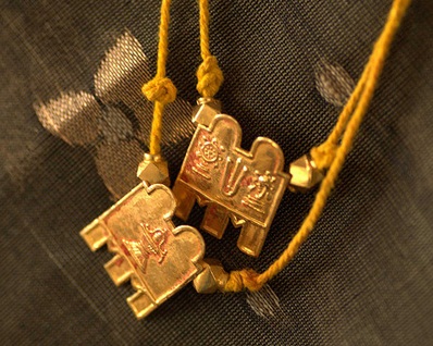 Yellow thread with Goddess Symbol Pendant Thirumangalyam