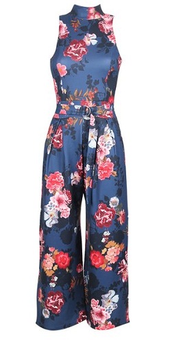 Floral print Culotte Jumpsuit-5