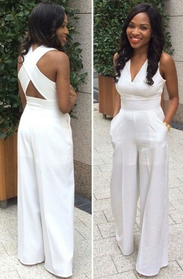 White Twist Back Culotte Jumpsuit-9