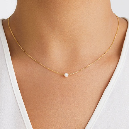 Single Pearl Choker Necklace