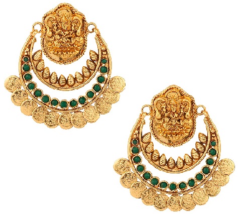 temple-jewellery-designs-temple-laxmi-meta-coin-earrings