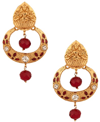 temple-jewellery-designs-golden-stud-with-temple-goddess-design