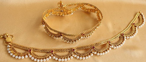 anklet-designs-antique-pearl-anklet