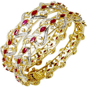 golden-floral-bangle-design18