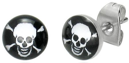 skull-designed-earrings-for-men